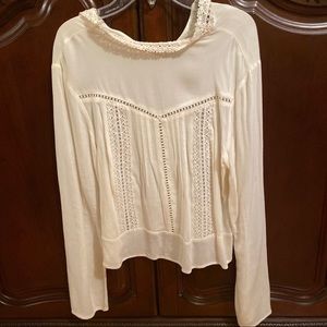Express white mock neck top